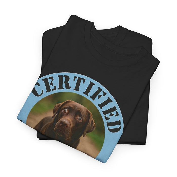 Labrador retriever Certified Velcro Dog T‑Shirt – Funny Pet Owner Tee