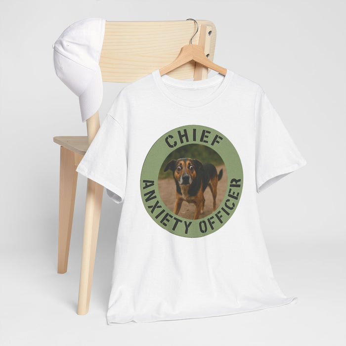 T‑Shirt — "Chief Anxiety Officer" Dog Graphic Tee