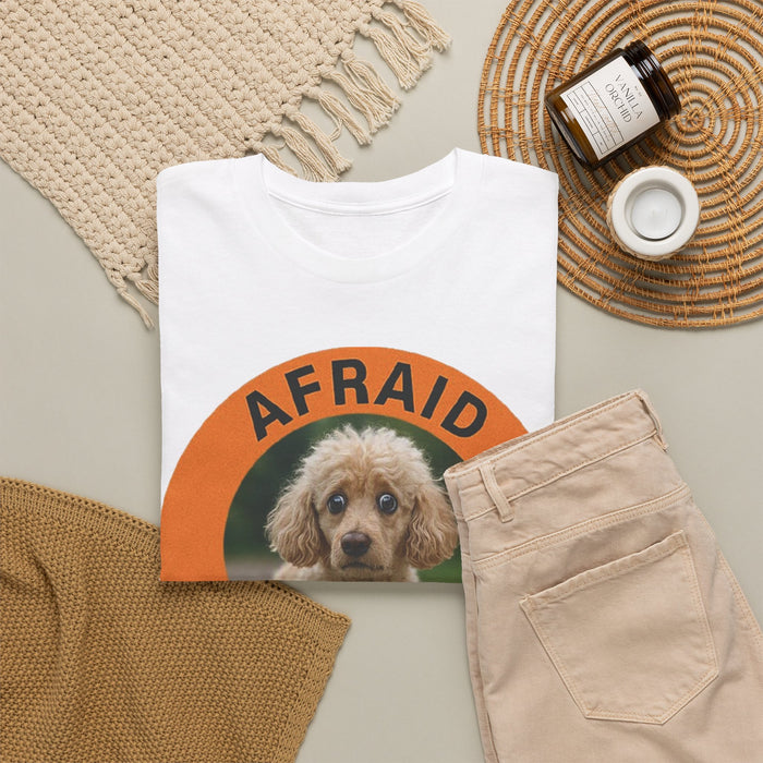Afraid But Trying Poodle Tee — Cute Encouragement Graphic T-Shirt
