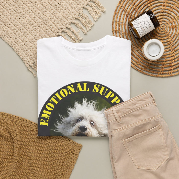 Emotional Support Human T‑Shirt — Cute Rescue Dog Pet Lover Tee