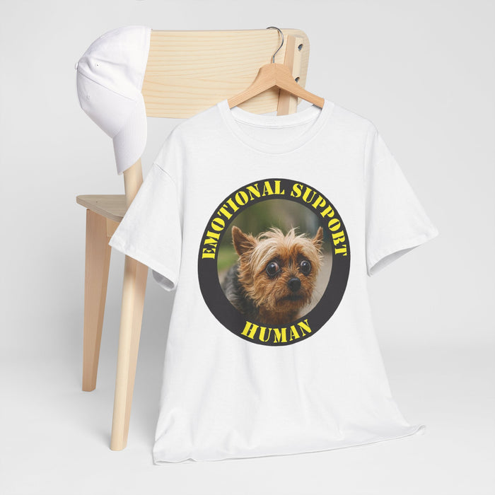 Emotional Support Human T-Shirt — Cute Yorkie Pet Therapy Tee