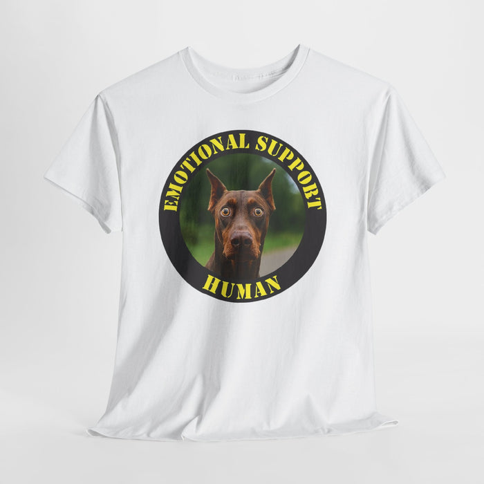 Emotional Support Human Tee — Doberman Pet Therapy T-Shirt
