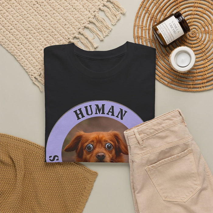 Dog "Human Security Blanket" Tee — Cute Rescue Pup Graphic T-Shirt