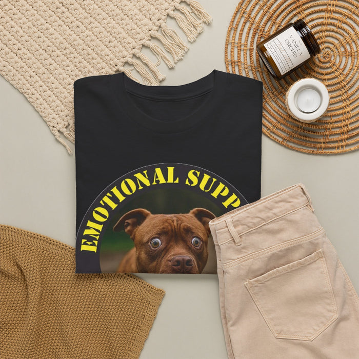 Emotional Support Human T-Shirt — Cute Dog Badge Tee