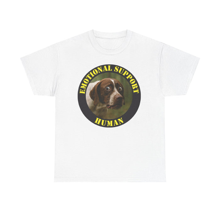 Emotional Support Human T-Shirt — Cute Dog Badge Graphic Tee