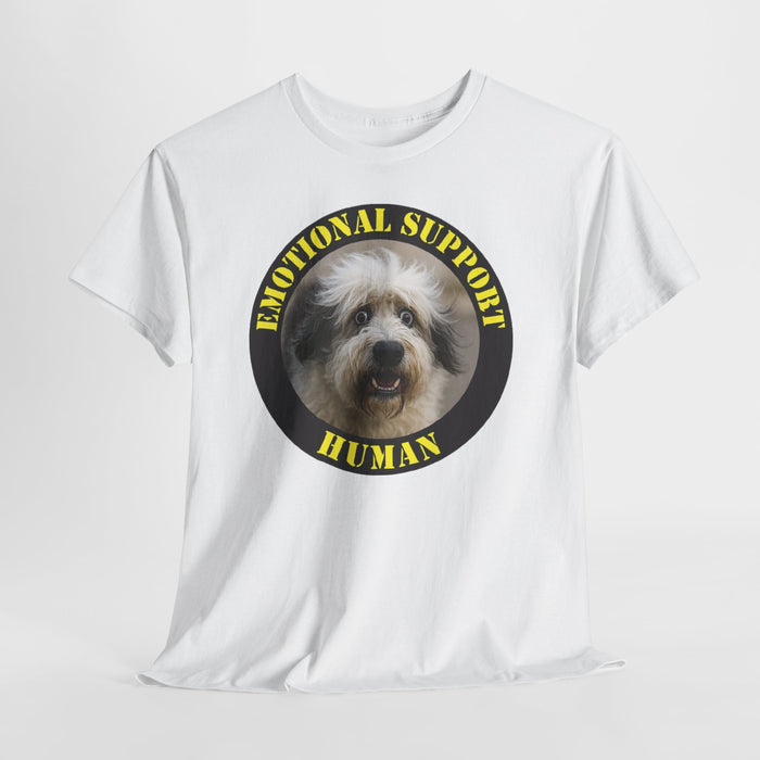 Emotional Support Human T‑Shirt — Cute Therapy Dog Graphic Tee