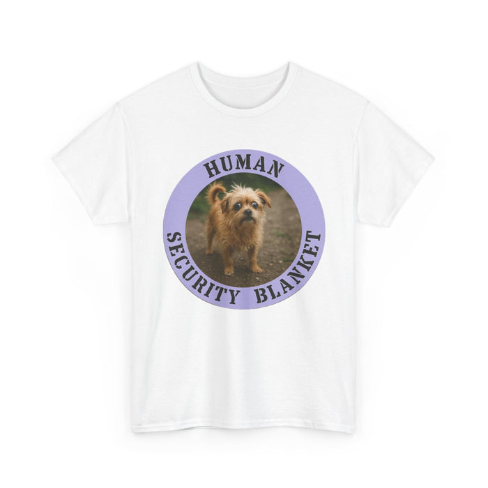 Dog 'Human Security Blanket' T-Shirt – Cute Small Dog Photo Tee