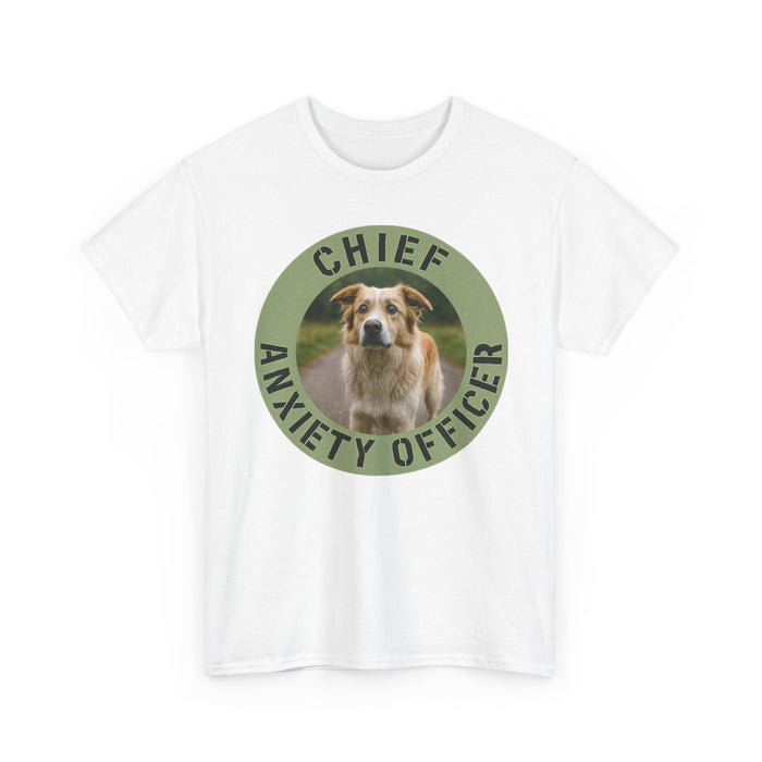 Chief Anxiety Officer T-Shirt — Funny Dog Graphic Tee for Dog Lovers
