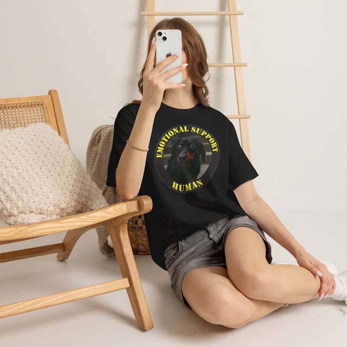 Emotional Support Human T-Shirt — Funny Dog Support Tee for Pet Lovers