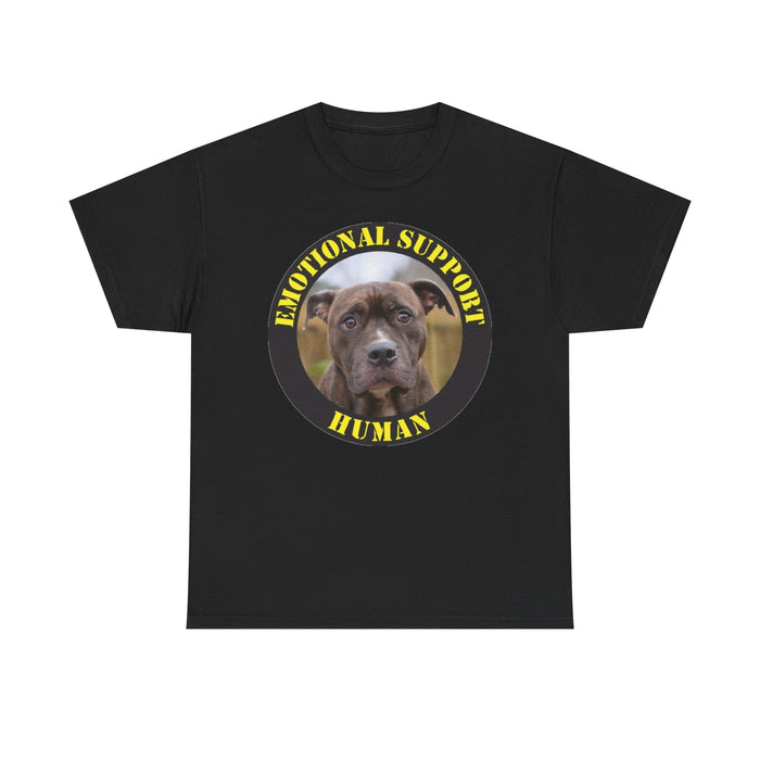 Pit bull Emotional Support Human T-Shirt – Cute Dog Photo Tee