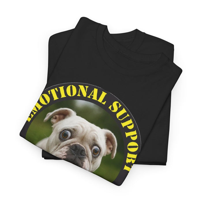 Emotional Support Human T‑Shirt — Cute Bulldog Therapy Tee