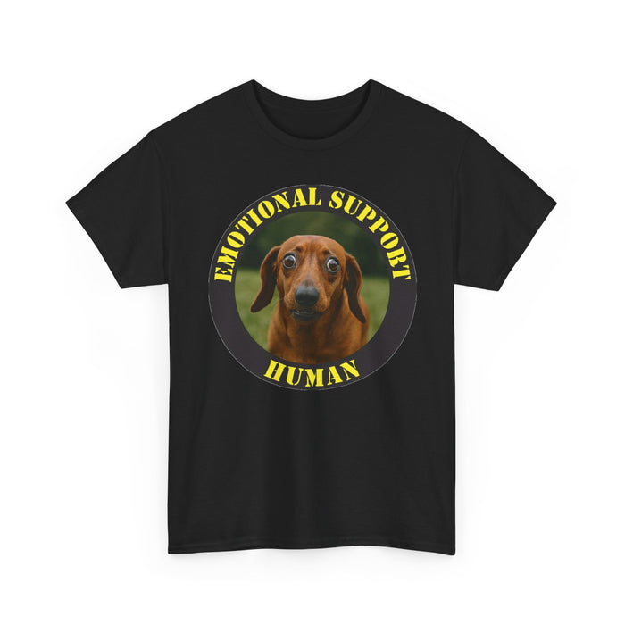 Emotional Support Human T‑Shirt — Dachshund Pet Rescue Tee