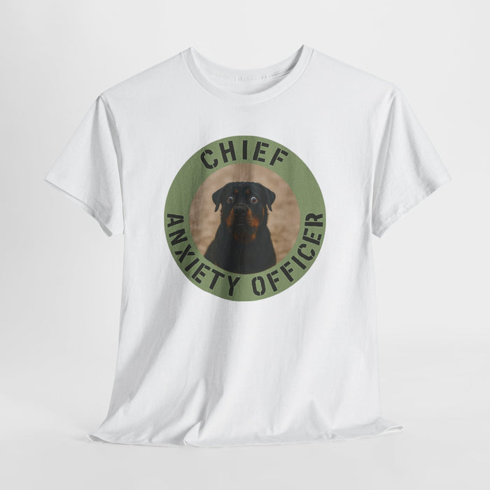 Chief Anxiety Officer Dog T-Shirt – Funny Rottweiler Pet Tee