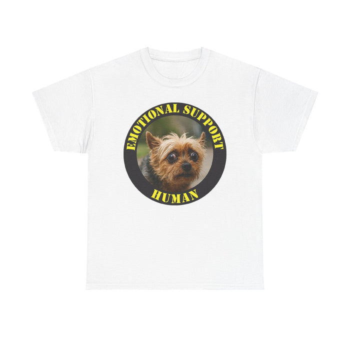 Emotional Support Human T-Shirt — Cute Yorkie Pet Therapy Tee
