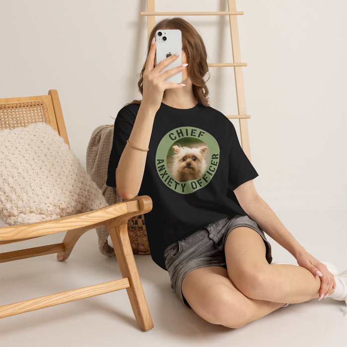 Chief Anxiety Officer T-Shirt — Cute Dog Graphic Tee for Dog Lovers