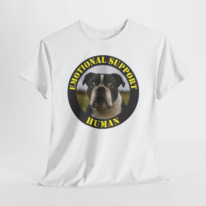 Emotional Support Human Tee — Funny Boston Terrier Dog Graphic T-Shirt