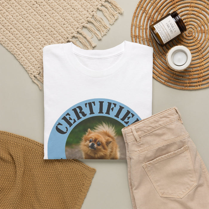 Certified Velcro Dog T-Shirt – Funny Pomeranian Pet Lover Tee