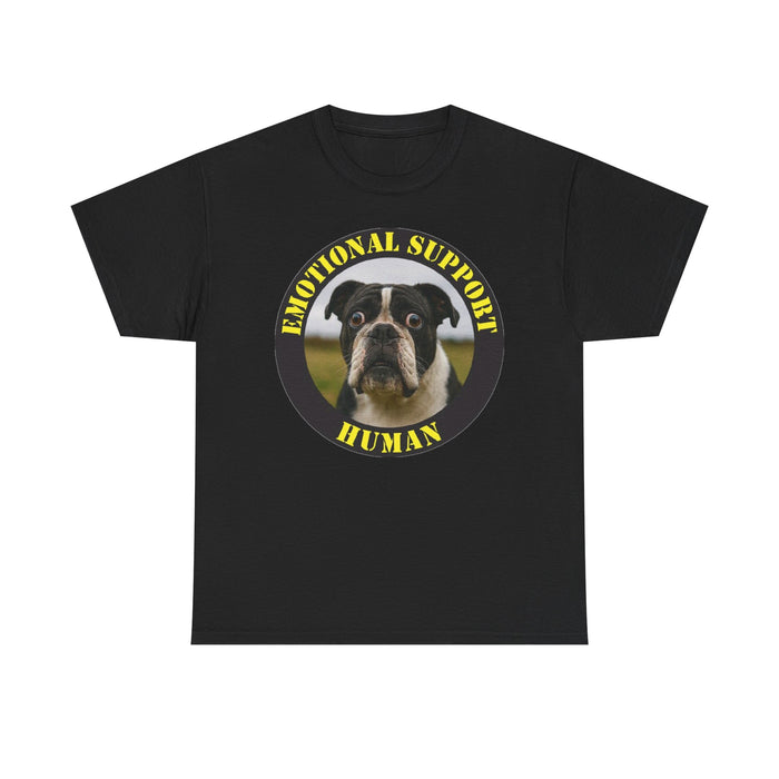 Emotional Support Human Tee — Funny Boston Terrier Dog Graphic T-Shirt