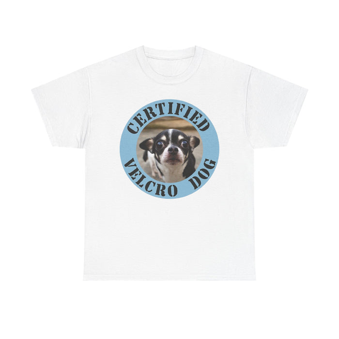 Certified Velcro Dog T‑Shirt — Funny Rescue/Chihuahua Pet Lover Tee