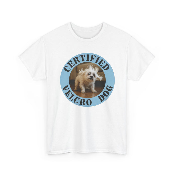 Certified Velcro Dog T-Shirt — Funny Vintage Pet Tee for Dog Lovers
