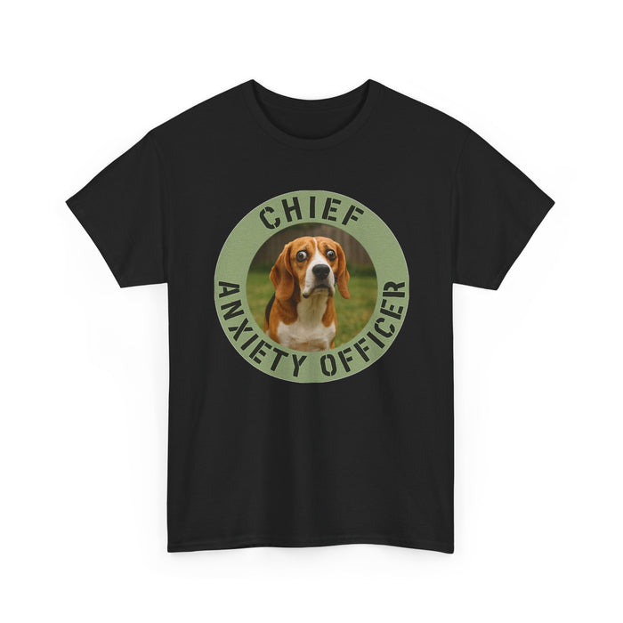 Chief Anxiety Officer Beagle T-Shirt — Funny Dog Lover Tee