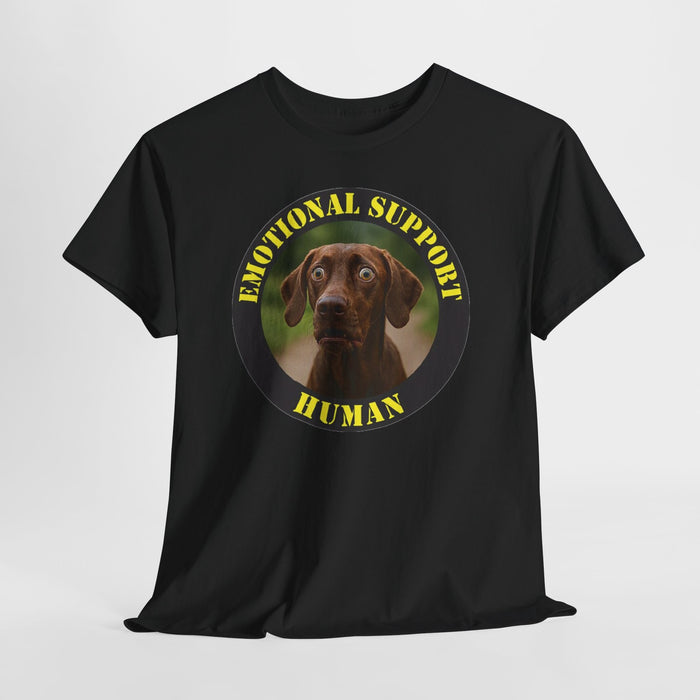 Emotional Support Human T-Shirt – Funny Dog Photo Tee for Pet Lovers