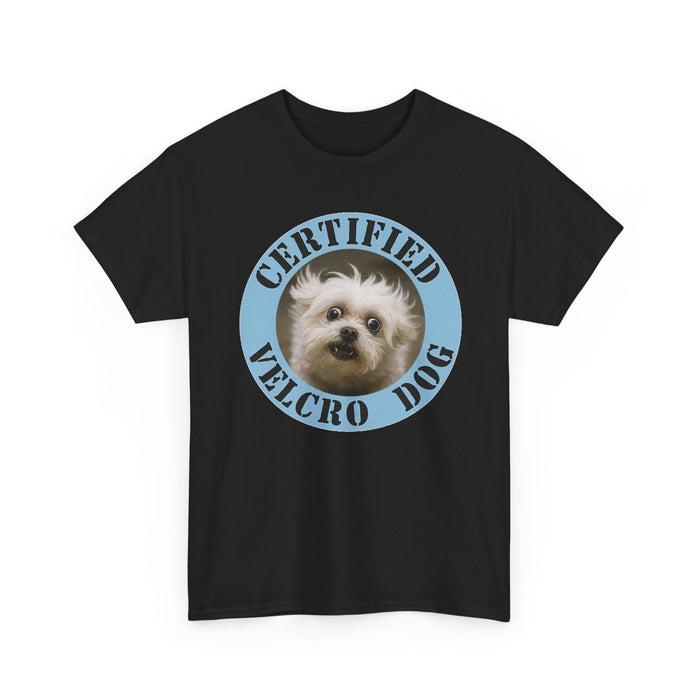 Certified Velcro Dog T‑Shirt — Funny Cute Small Dog Face Tee