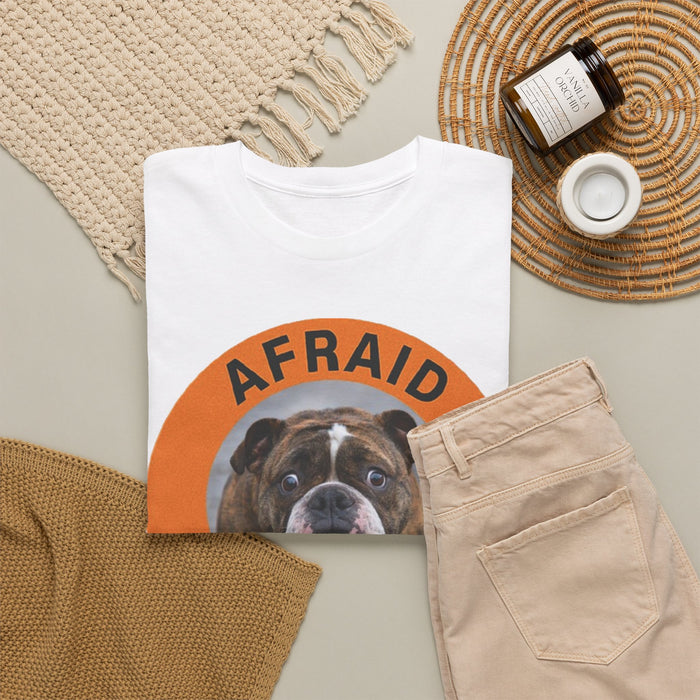 Afraid But Trying Bulldog T-Shirt — Cute Encouragement Graphic Tee