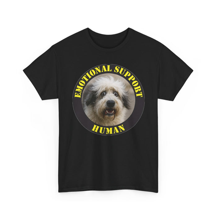 Emotional Support Human T‑Shirt — Cute Therapy Dog Graphic Tee
