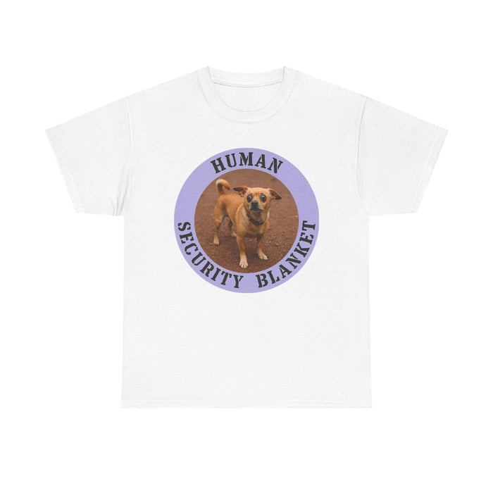 T-Shirt — "Human Security Blanket" Cute Dog Circle Graphic Tee