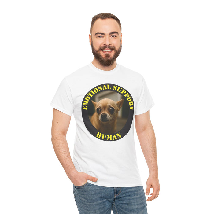 Emotional Support Human T-Shirt — Cute Chihuahua Rescue Tee
