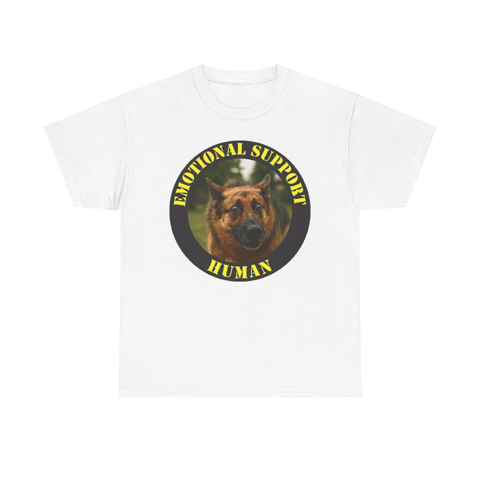 Emotional Support Human T-Shirt — Funny German Shepherd Pet Lover Tee