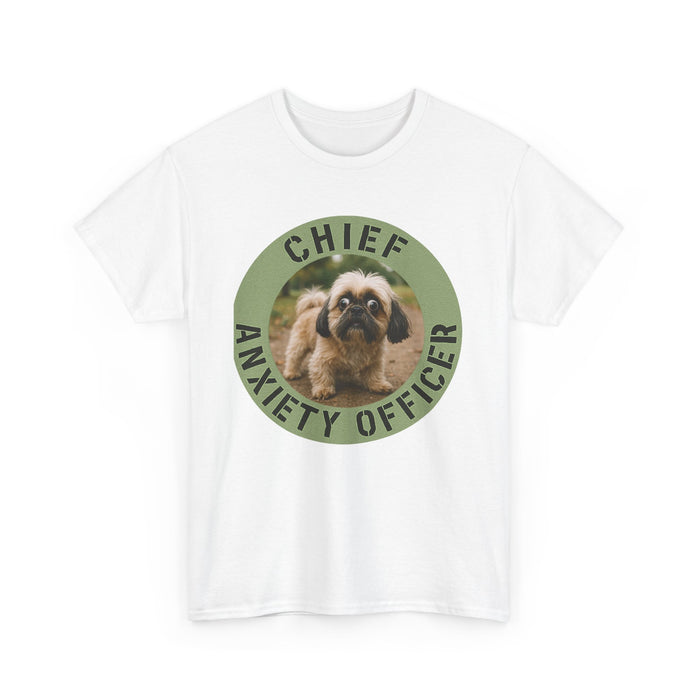 Chief Anxiety Officer Dog T-Shirt — Funny Cute Pekingese Graphic Tee