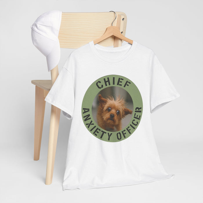 Chief Anxiety Officer Dog T‑Shirt – Funny Pet Lover Tee