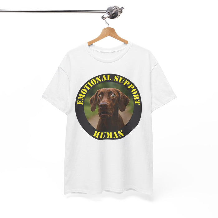 Emotional Support Human T-Shirt – Funny Dog Photo Tee for Pet Lovers