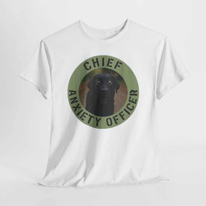 Chief Anxiety Officer T-Shirt — Funny Dog Graphic Tee for Pet Lovers