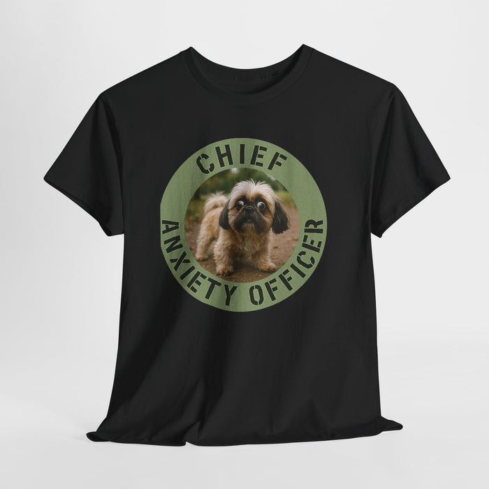 Chief Anxiety Officer Dog T-Shirt — Funny Cute Pekingese Graphic Tee