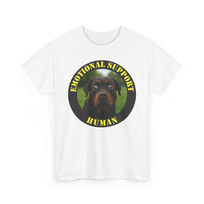 Emotional Support Human T-Shirt — Cute Rottweiler Pet Lover Tee