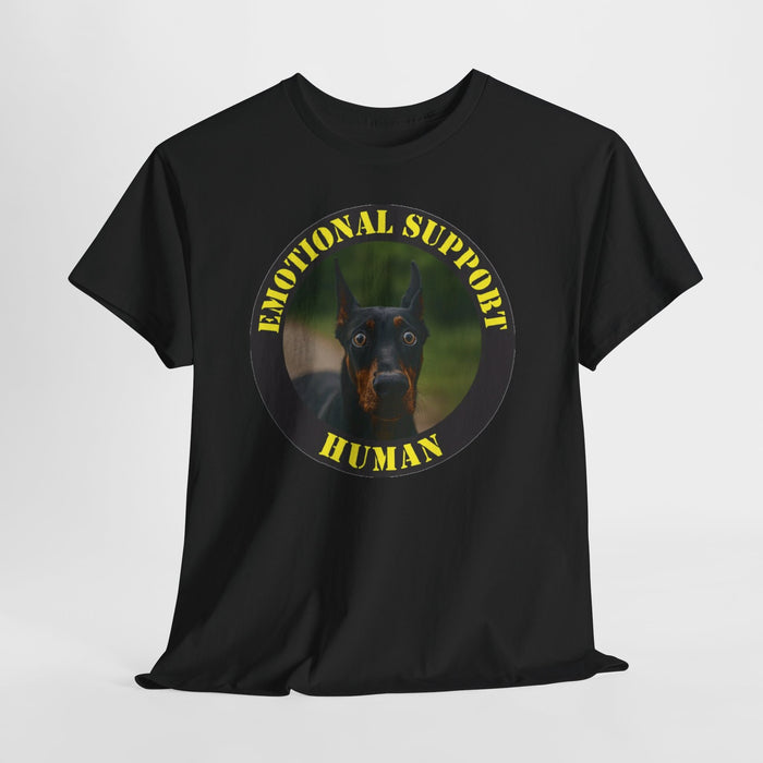 Emotional Support Human T-Shirt – Doberman Pet Lover Tee