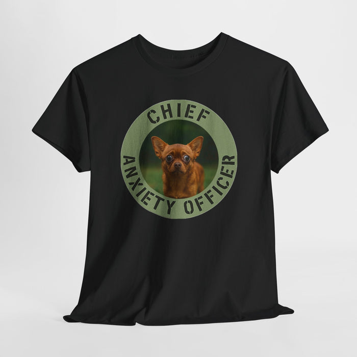 T‑Shirt — "Chief Anxiety Officer" Dog Graphic Tee
