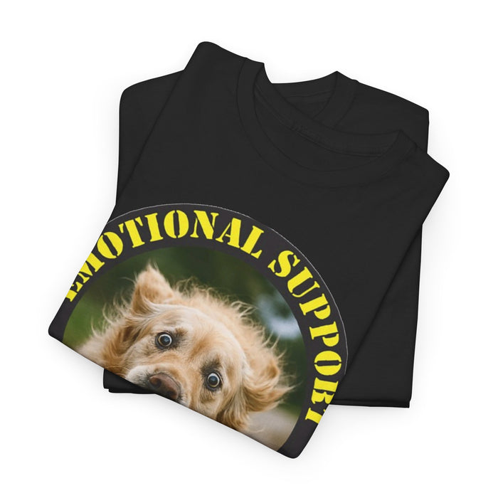 Emotional Support Human T-Shirt — Funny Dog Face Graphic Tee