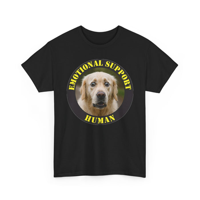 Emotional Support Human T-Shirt — Cute Golden Retriever Therapy Dog Tee