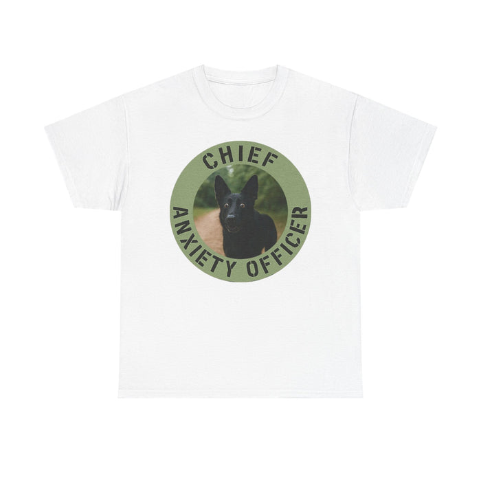 Chief Anxiety Officer Tee — Funny Dog Graphic T-Shirt