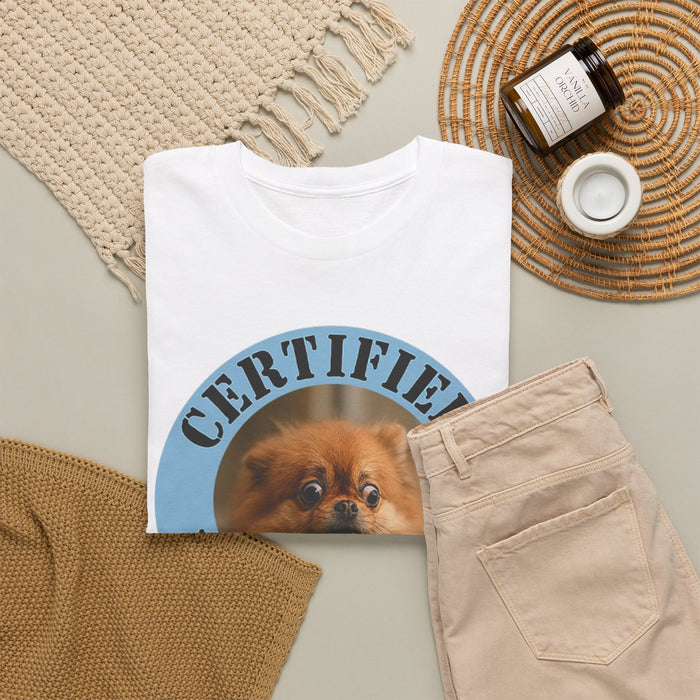 Certified Velcro Dog T-Shirt — Cute Pomeranian Graphic Tee