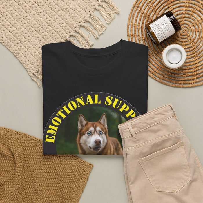 Emotional Support Human T-Shirt — Husky Pet Lover Tee