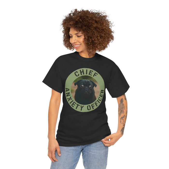 Chief Anxiety Officer Dog Tee — Funny Pug Graphic T-Shirt