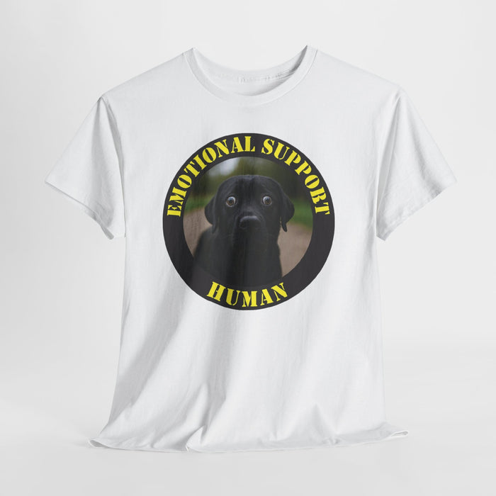 T-Shirt — “Emotional Support Human” Black Lab Graphic Tee