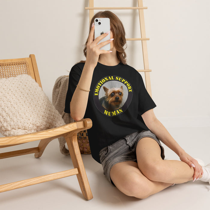 Emotional Support Human T-Shirt – Cute Yorkie Pet Shirt for Dog Lovers