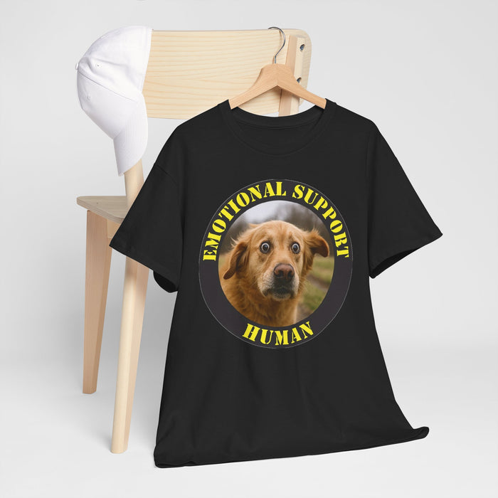 Emotional Support Human T‑Shirt — Cute Dog Photo Graphic Tee