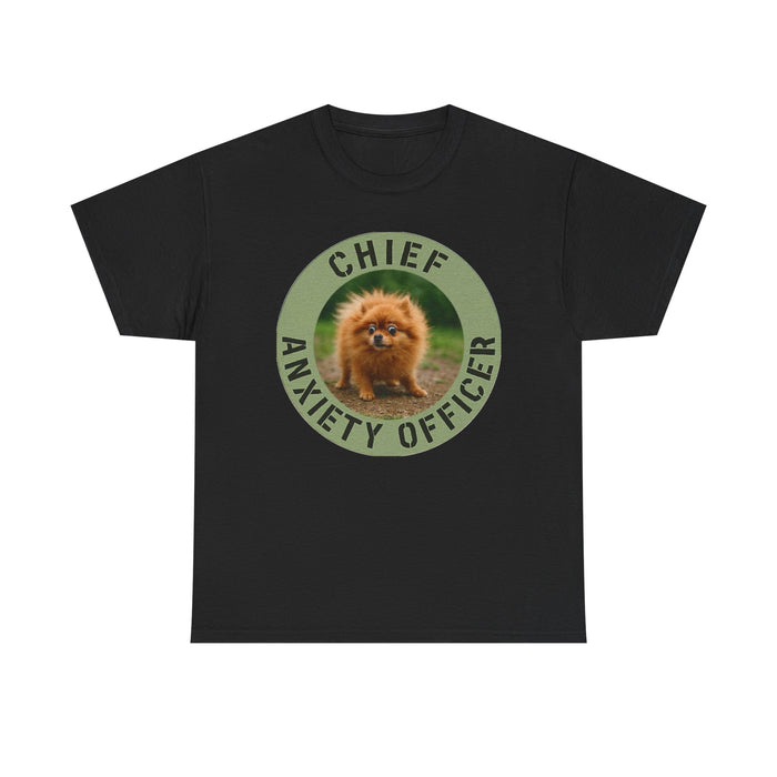 Chief Anxiety Officer T-Shirt – Funny Pomeranian Anxiety Graphic Tee